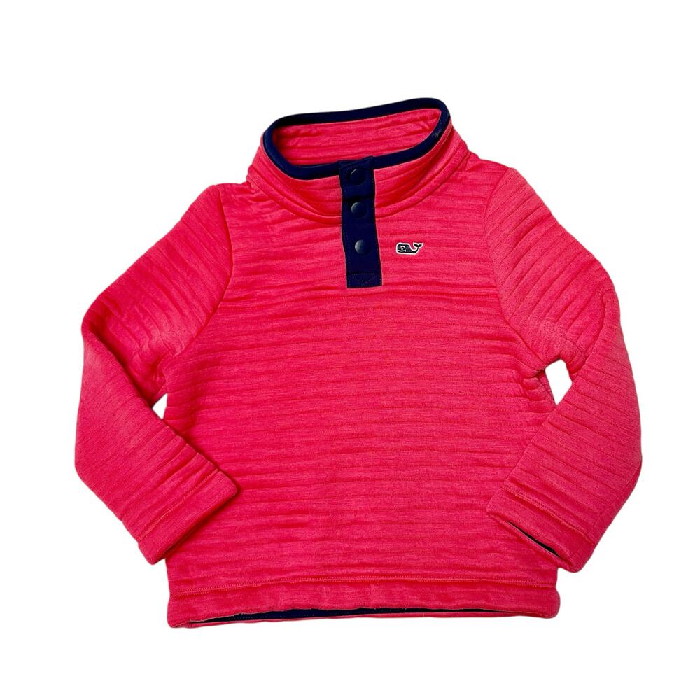Vineyard Vines Quilted Snap Placket Pullover Sweatshirt Size 2T